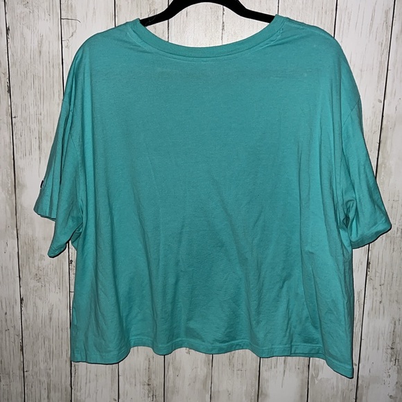 Champion Boxy Fit Short Sleeve T Shirt 3X Teal Blue Crew Neck Used - Picture 4 of 5